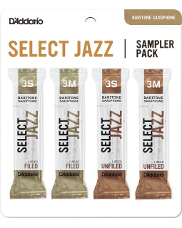 D'ADDARIO Select Jazz Reed Sampler Pack - Baritone Sax 3S/3M