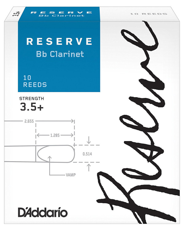 D'ADDARIO Reserve Bb Clarinet #3.5+ - 10 Pack