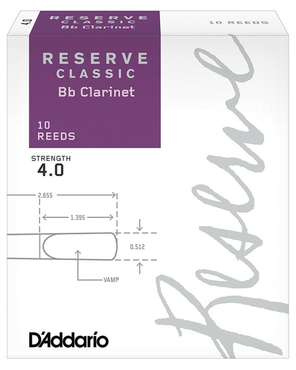D'ADDARIO Reserve Classic Bb Clarinet #4.0 - 10 Pack