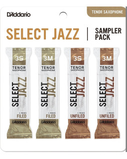 D'ADDARIO Select Jazz Reed Sampler Pack - Tenor Sax 3S/3M