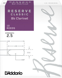 D'ADDARIO Reserve Classic Bb Clarinet #2.5 - 10 Box
