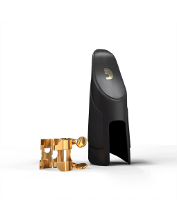 D'ADDARIO H-LIGATURE & CAP FOR ALTO SAXOPHONE Gold-Plated
