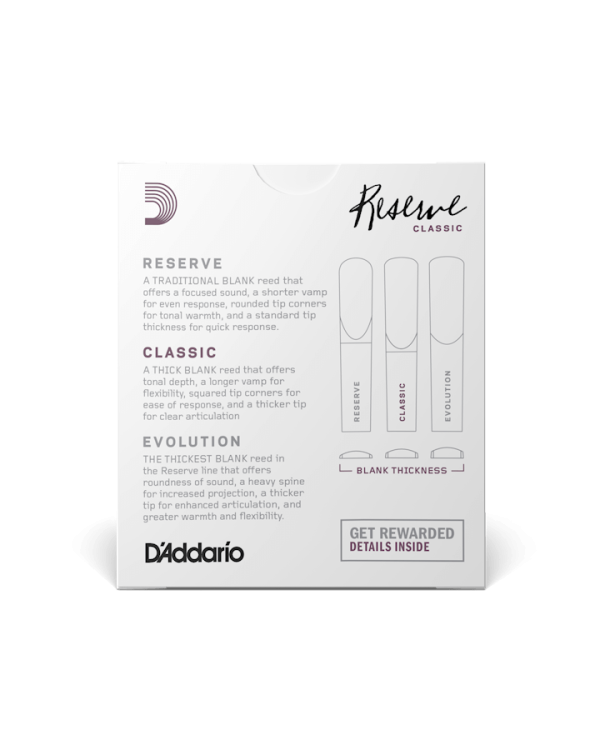 D'ADDARIO Reserve Classic Bb Clarinet #4.0 - 10 Pack