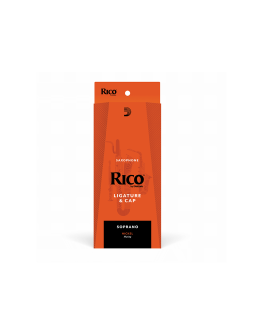 D'ADDARIO RICO LIGATURE & CAP FOR SOPRANO SAX Nickel-Plated-foto3