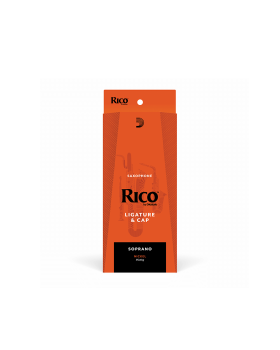 D'ADDARIO RICO LIGATURE & CAP FOR SOPRANO SAX Nickel-Plated-foto3