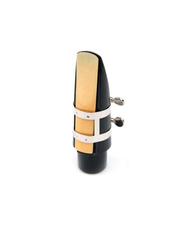 D'ADDARIO RICO LIGATURE & CAP FOR TENOR SAX, HARD RUBBER-STYLE Nickel-Plated