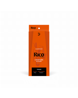 D'ADDARIO RICO LIGATURE & CAP FOR TENOR SAX, HARD RUBBER-STYLE Nickel-Plated-foto3