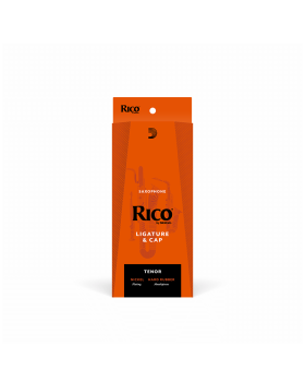 D'ADDARIO RICO LIGATURE & CAP FOR TENOR SAX, HARD RUBBER-STYLE Nickel-Plated-foto3