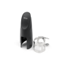 D'ADDARIO RICO LIGATURE & CAP FOR TENOR SAX, HARD RUBBER-STYLE Nickel-Plated
