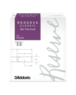 D'ADDARIO Reserve Classic Bb Clarinet #3.0 - 10 Box
