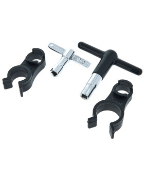 DW DWSM803-2 HI-TORQUE STEEL DRUM KEY AND STANDARD KEY WITH 2 CLIPS