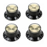 GIBSON TOP HAT KNOBS w/GOLD METAL INSERT BLACK 4 pcs. Набір ручок потенціометрів