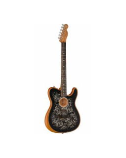 FENDER AMERICAN ACOUSTASONIC TELECASTER BLACK PAISLEY LTD Електрогітара-foto2