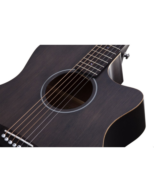 SCHECTER DELUXE ACOUSTIC SSTBLK - акустична гітара з вирізом