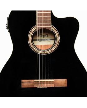 Електроакустична гітара STAGG N SCL60 TCE-BLK-foto4