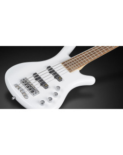 Бас-гітара WARWICK RockBass Corvette Basic, 5-String (Solid White High Polish)-foto4