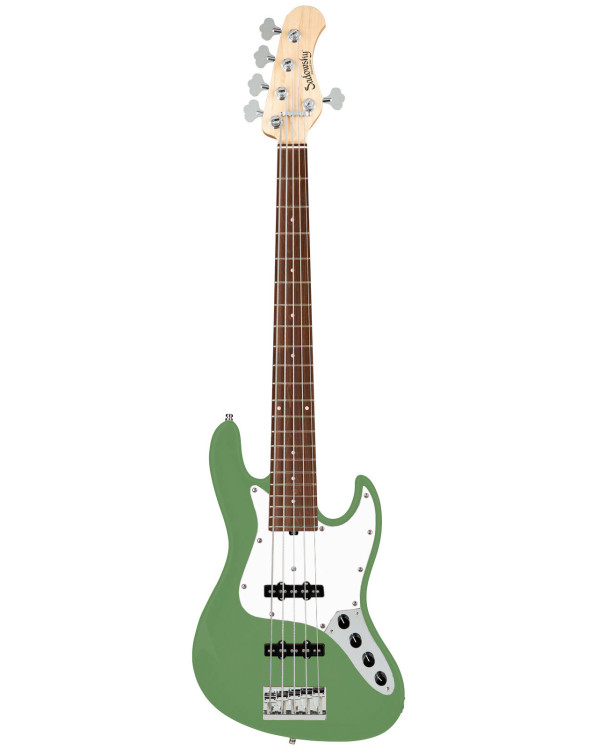 Бас-гітара SADOWSKY MetroLine 21-Fret Vintage J/J Bass, Alder, 5-String (Solid Sage Green Metallic Satin)