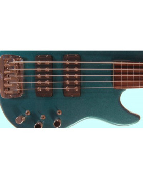 G&L L2500 FIVE STRINGS (Emerald Blue, ebony, fretless) №CLF48200. Made in USA - п'ятиструнна бас-гітара, безладна-foto4