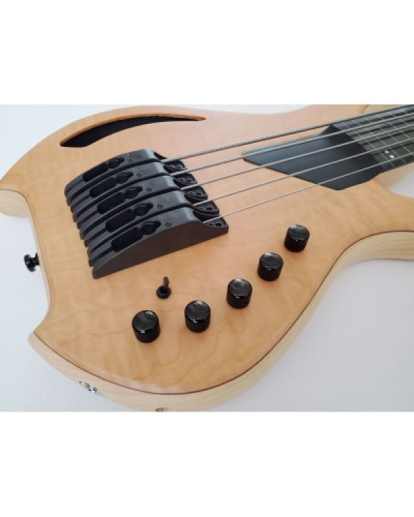 LIGHTWAVE VL- 5FL Transparent Natural — п'ятиструнна безладна бас-гітара (оптичний звукознімач)