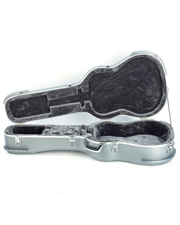 Кейс для акустичної гітари ROCKCASE RC ABS 10509 Premium Line - Acoustic Guitar ABS Case, curved - Silver