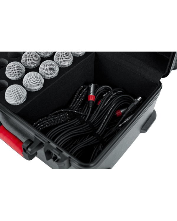 GATOR GTSA-MIC15 - Case w/ Drops for 15 Mics
