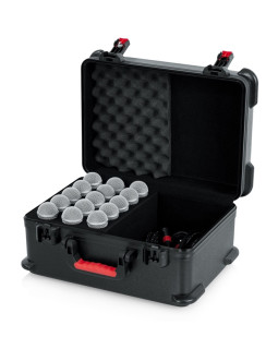 GATOR GTSA-MIC15 - Case w/ Drops for 15 Mics