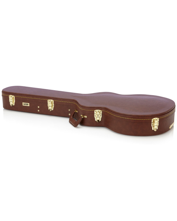 Кейс для напівакустичної електрогітари GATOR GW-335-BROWN Semi-Hollow Guitar Deluxe Wood Case