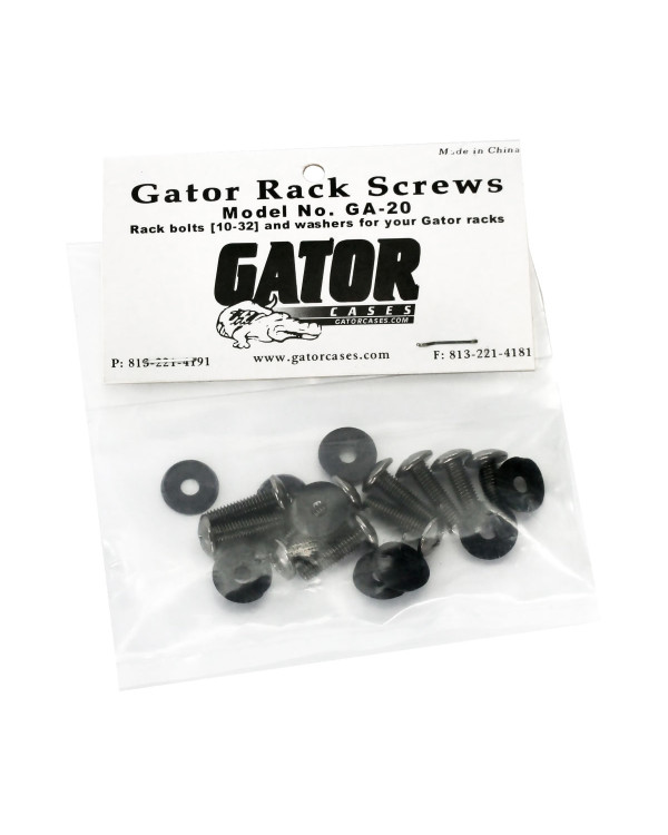 GATOR GA20 Black Chrome Screws & Washers (10 Set)