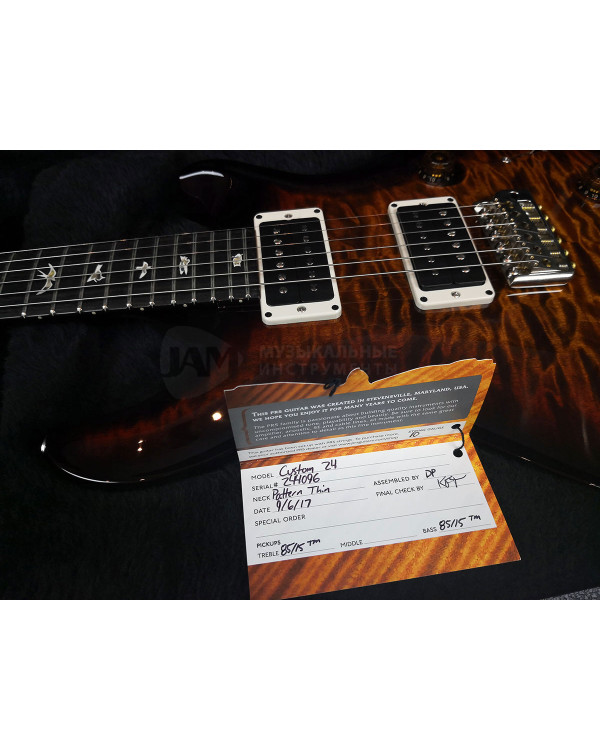 Електрогітара PRS CUSTOM 24 (Black Gold Burst)