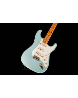FENDER CUSTOM SHOP 1957 STRATOCASTER RELIC FADED AGED DAPHNE BLUE Електрогітара-foto6