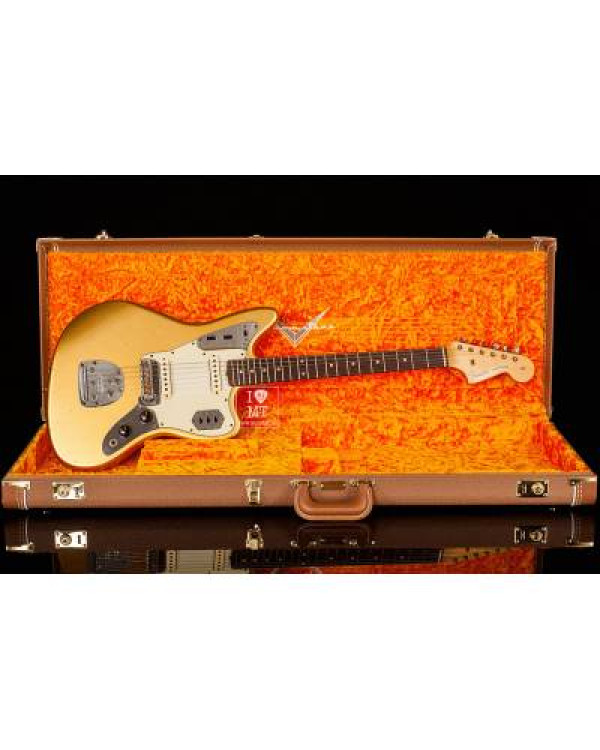FENDER CUSTOM SHOP LIMITED EDITION 1963 JAGUAR JOURNEYMAN RELIC AGED AZTEC GOLD Електрогітара FENDER CUSTOM SHOP LIMITED EDITION 1963 JAGUAR JOURNEYMAN RELIC AGED AZTEC GOLD Електрогітара