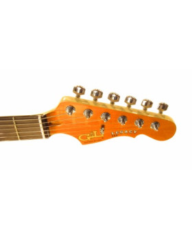 G&L LEGACY (Clear Orange, rosewood, 3-ply Vintage Cream). №CLF51040. Made in USA - Електрична гітара-foto6