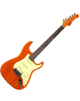 G&L LEGACY (Clear Orange, rosewood, 3-ply Vintage Cream). №CLF51040. Made in USA - Електрична гітара