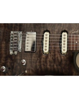 GODIN 034680 - Progression Boutique Trans Black Стьобаний HG RN with Bag (Made in Canada) - Електрогітара-foto7