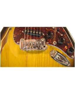 G&L S500 Semi-Hollow (2-Tone Sunburst, maple, 3-ply Tortoise Shell). №CLF51045. Made in USA - Електрична гітара-foto4