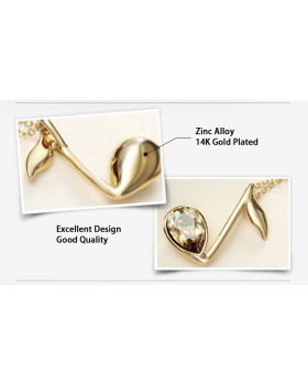 ALL SOUNDS Neoglory Jewelry Кулон Позолочена нота-foto2