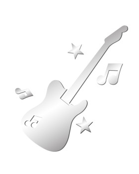 Наклейки на стіну ALL SOUNDS Mirror Guitar Дзеркальна гітара