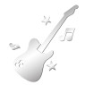 Наклейки на стіну ALL SOUNDS Mirror Guitar Дзеркальна гітара