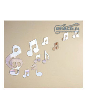Наклейка на стіну ALL SOUNDS Mirror Notes Дзеркальні ноти
