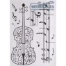 Наклейка на стіну ALL SOUNDS Violin Music Скрипка та Ноти