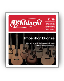 Струни для акустичної гітари DADDARIO EJ39 (12 струн)