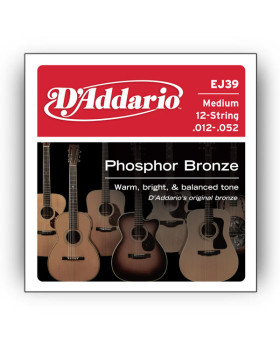 Струни для акустичної гітари DADDARIO EJ39 (12 струн)