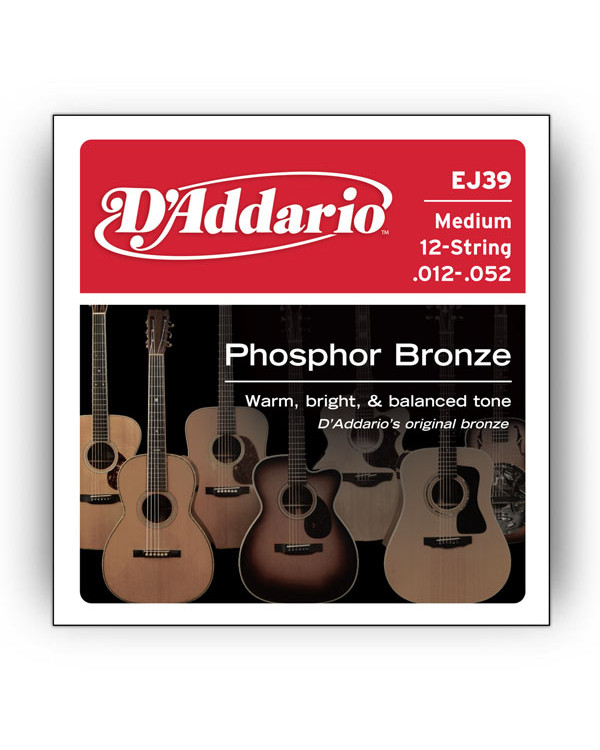 Струни для акустичної гітари DADDARIO EJ39 (12 струн)