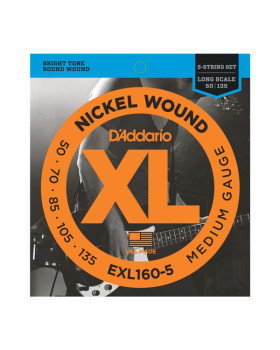 Струни для бас-гітари DADDARIO EXL160-5