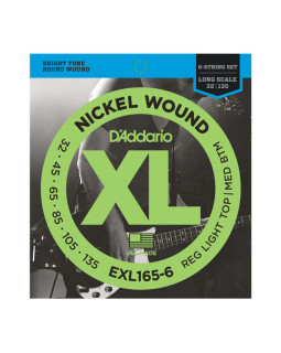 Струни для бас-гітари DADDARIO EXL165-6