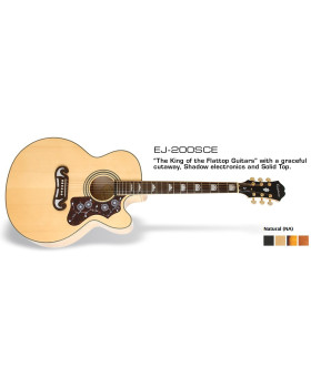 Електроакустична гітара EPIPHONE EJ-200SCE NAT GH-foto6