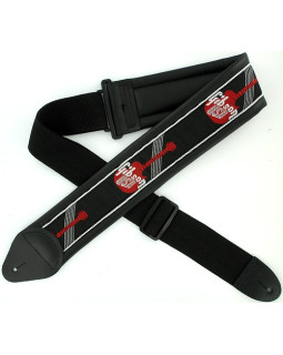 GIBSON ASGG-700 WOVEN STYLE 3' STRAP W/GIBSON LOGO - RED Ремінь гітарний
