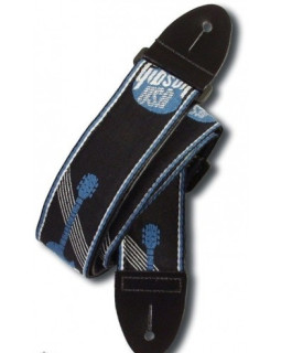GIBSON ASGG-800 WOVEN STYLE 2' STRAP W/GIBSON LOGO - BLUE Ремінь гітарний-foto2