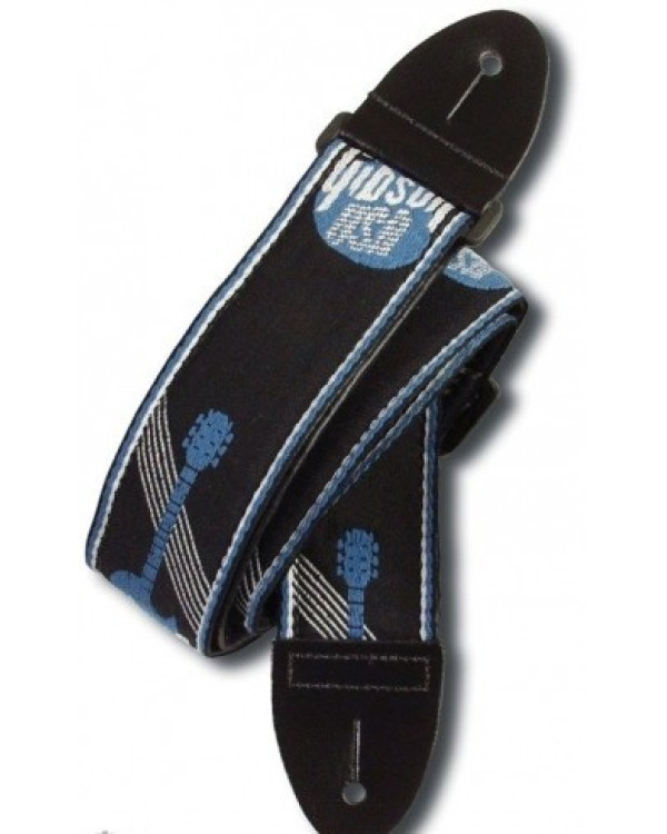 GIBSON ASGG-800 WOVEN STYLE 2' STRAP W/GIBSON LOGO - BLUE Ремінь гітарний