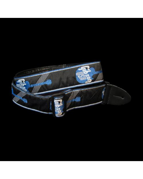GIBSON ASGG-800 WOVEN STYLE 2' STRAP W/GIBSON LOGO - BLUE Ремінь гітарний